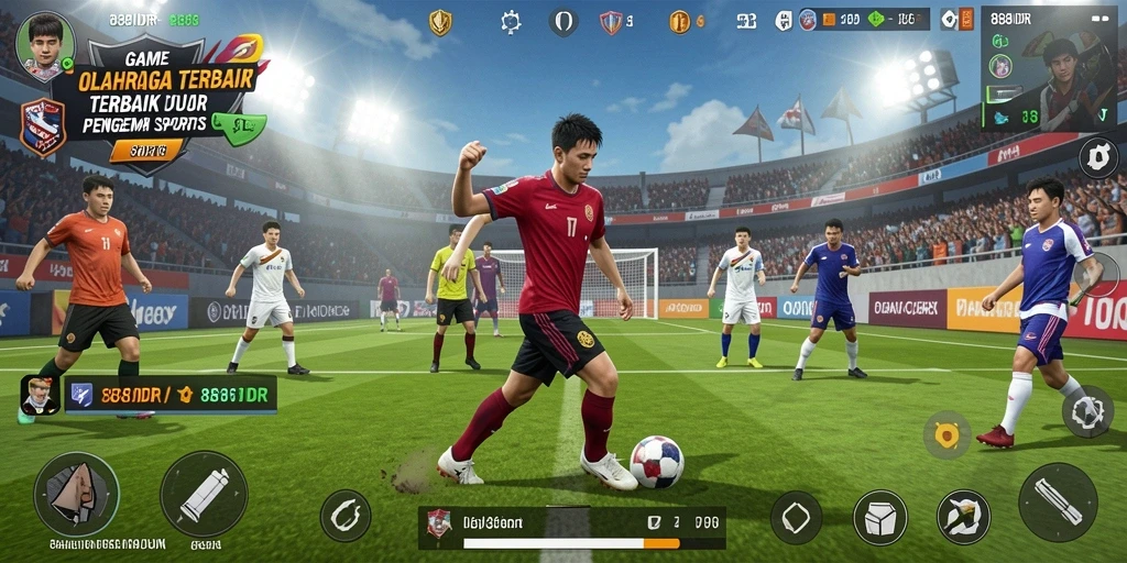 Tampilan gameplay olahraga yang menantang dan seru di 888IDR.