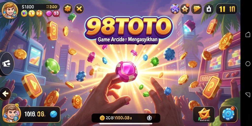 Screenshot gameplay 98TOTO menampilkan aksi seru dalam permainan arcade.