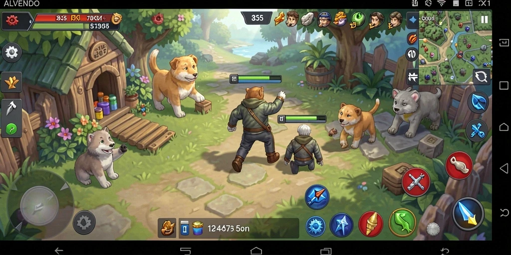 Tampilan gameplay ALVENDO yang menarik dan interaktif.