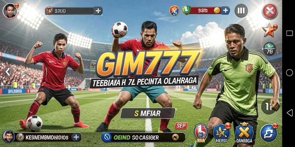 Tampilan screenshot utama GIM777 menampilkan gameplay olahraga yang menegangkan.