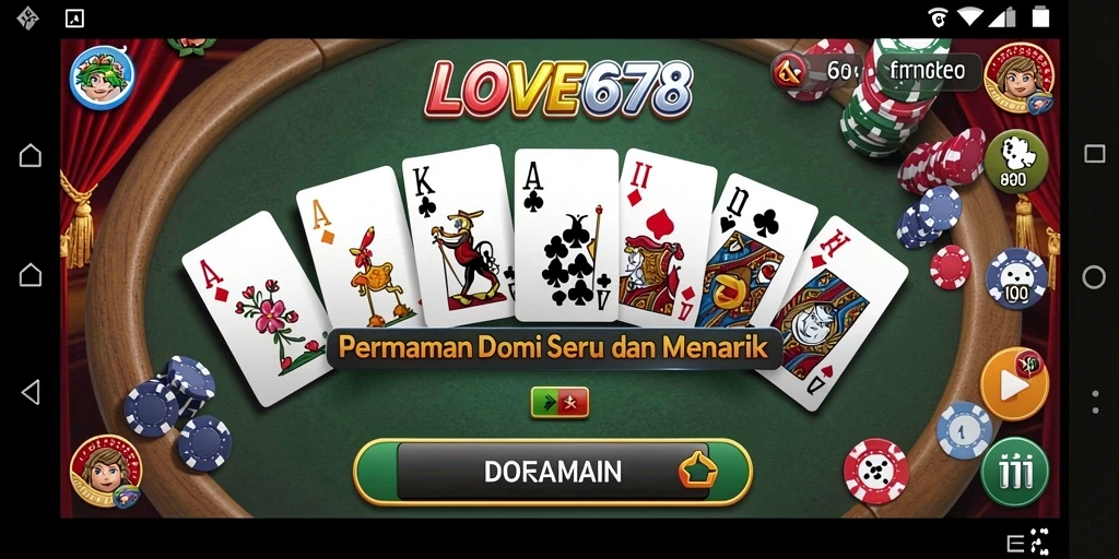 Tampilan gameplay Domino yang seru dan interaktif.