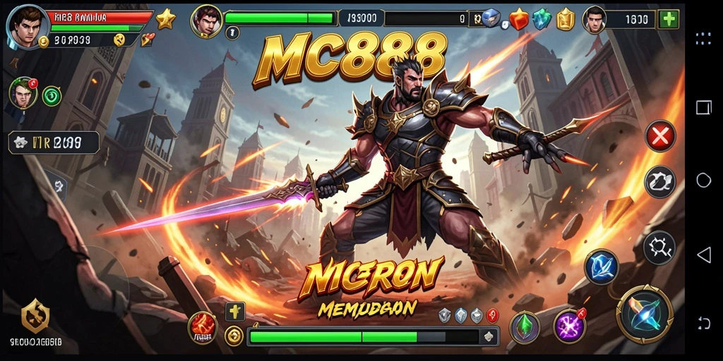 Tampilan gameplay Fighting yang menegangkan di MC888.