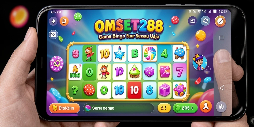 Screenshot gameplay OMSET288 menunjukkan suasana seru permainan Bingo.