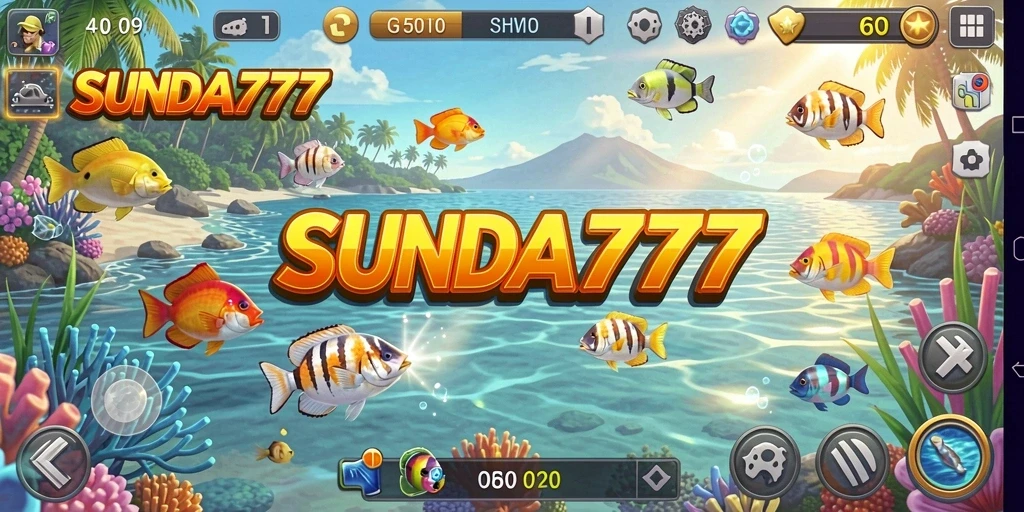 Tampilan gameplay SUNDA777 yang seru saat menangkap ikan.