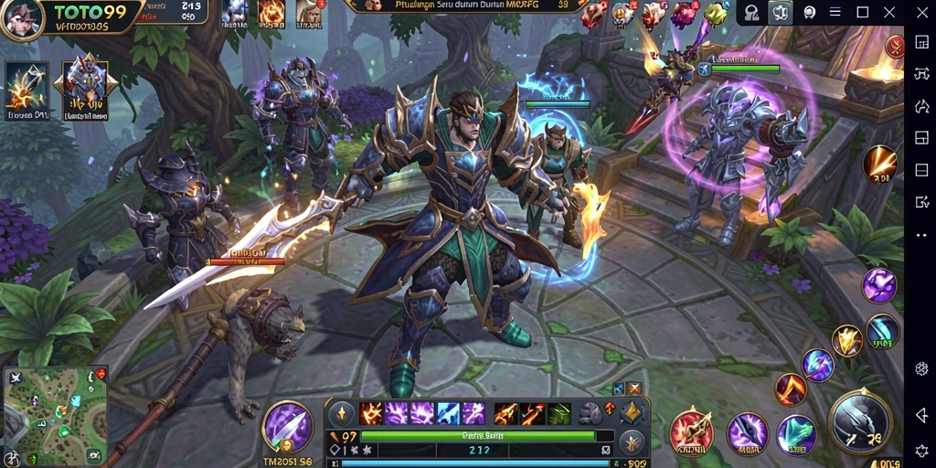 Screenshot gameplay TOTO99 menampilkan petualangan seru di dunia MMORPG.